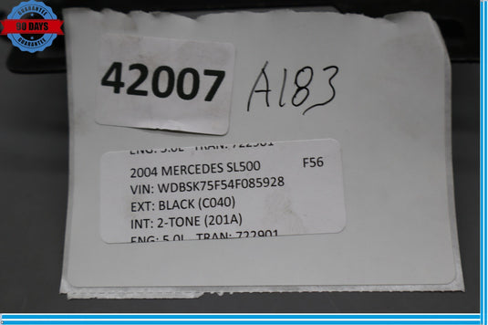 03-12 Mercedes R230 SL500 Front Center Radiator Core Bracket Lock Carrier Oem