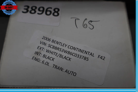 06-12 Bentley Continental Flying Spur Left Driver Side B-Pillar Cover Trim OEM