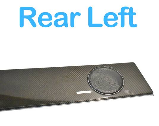 10-19 Jaguar XJ XJL X351 Rear Left Driver Side Door Trim Panel Carbon Fiber Oem