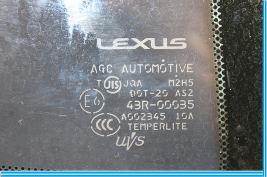07-17 Lexus LS460 Rear Right Passenger Door Corner Quarter Window Glass Oem