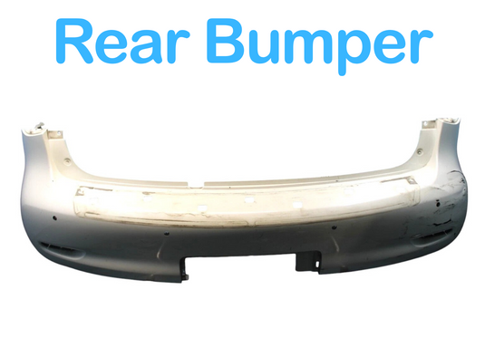 15-17 Infiniti QX80 Rear Bumper Cover Assy W/ PDC Sensor Holes White (QAB) Oem