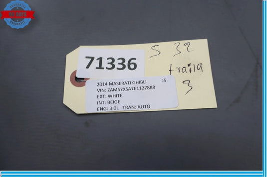 14-22 Maserati Ghibli Rear Left Driver Side Interior Door Panel White OEM