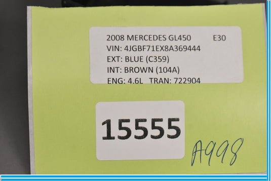 06-13 Mercedes GL550 GL450 Rear Convertible Trunk Tailgate Latch Hinge Oem