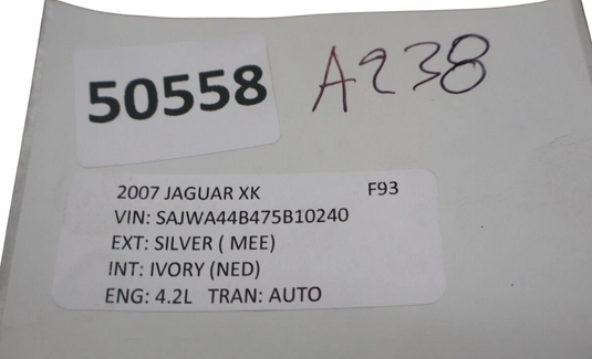 07-15 Jaguar XK XKR Center Console Ash Tray Storage Cover Panel 6W83045A06A Oem