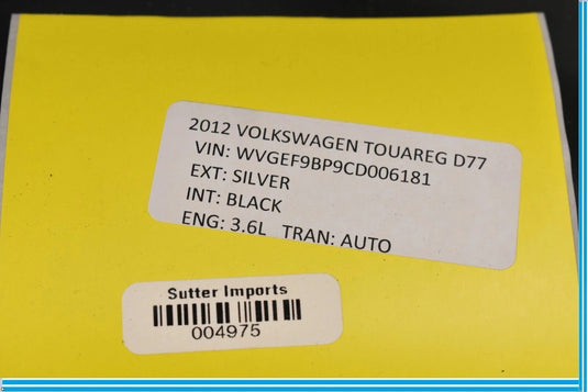 11-18 Volkswagen VW Touareg Front Left Driver Seat Back Panel Trim Cover Oem