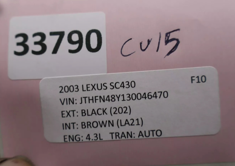 Load image into Gallery viewer, 02-05 Lexus Z40 SC430 Front Right Passenger Side Top Upper Seat Cushion Oem
