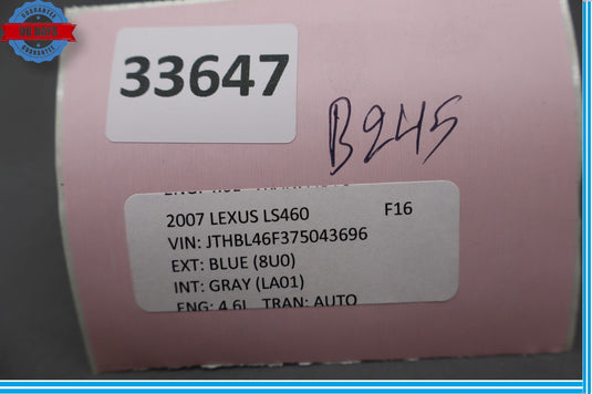 07-12 Lexus LS460L Front Right Passenger Seat Adjustment Control Switch Oem