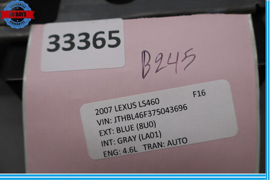 07-09 Lexus LS460 Front Left Driver Door Multiplex Control Module 8922250280 Oem