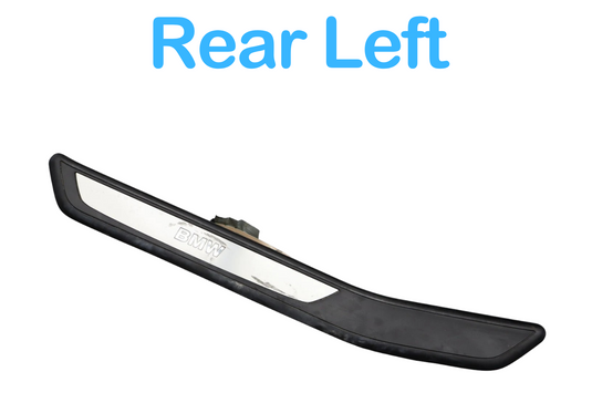 09-15 BMW 740i 750Li Rear Left Driver Side Door Sill Scuff Plate Trim Black Oem