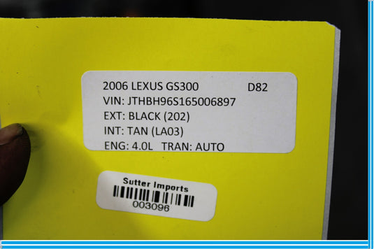 2006 Lexus GS300 Front Left Seat Lower Frame Track Rail w Motor Oem