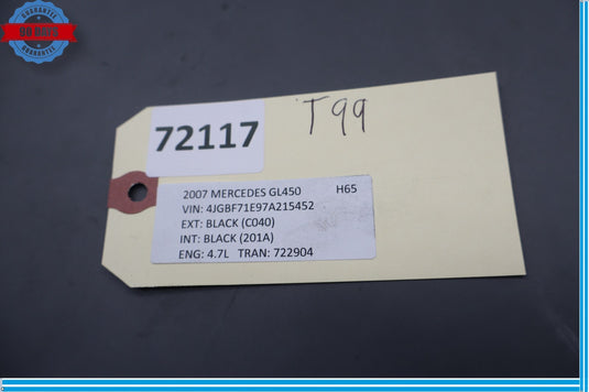 07-12 Mercedes GL450 GL550 Rear Trunk Floor Carpet Cover Panel 1646800046 Oem