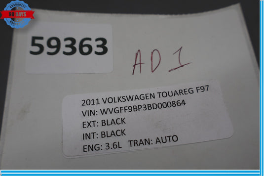 11-17 Volkswagen VW Touareg Air Intake Intake Pipe Tube 7P6129609 Oem
