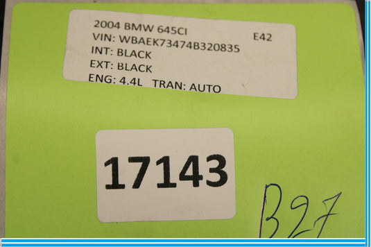 04-10 BMW 645Ci 650i Front Bumper Reinforcement Bar Impact Beam Cover Oem