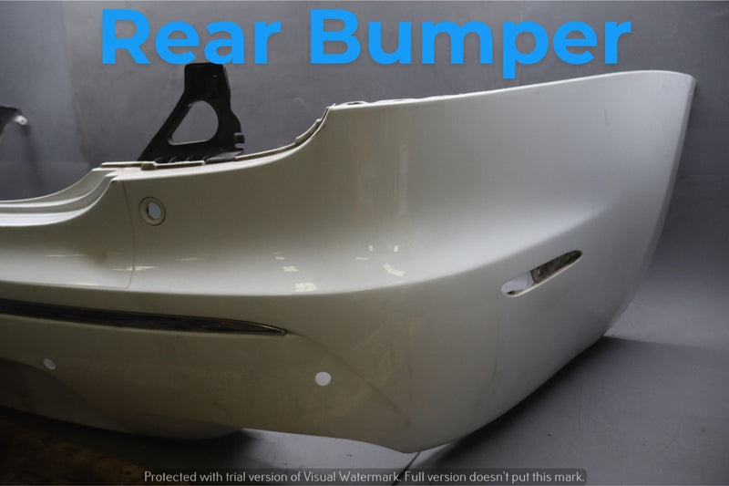 Load image into Gallery viewer, 10-15 Jaguar X351 XJ XJL XJR Rear Bumper Cover Panel Assembly White Oem
