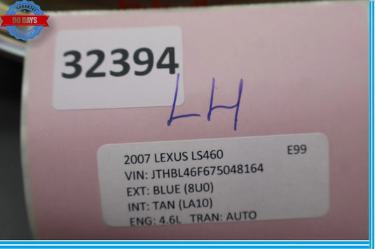 07-12 Lexus LS460 LS460L Rear Audio Sound Speaker Woofer 8616050250 OEM