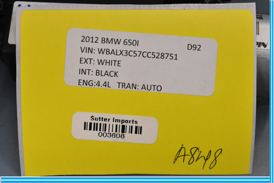 12-18 BMW 650i Front Left Sunroof Sun Roof Shade Motor Oem
