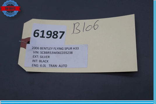 06-08 Bentley Continental Flying Spur Rear Bumper Parking Wire Harness OEM