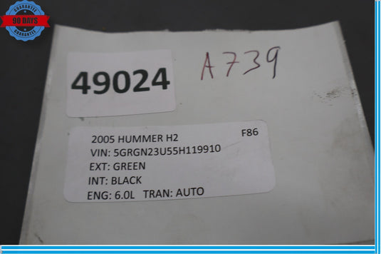 03-07 HUMMER H2 Rear Left Driver Side Door Lock Latch Actuator 15816390 Oem