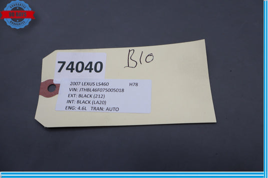 07-09 Lexus LS460 Rear Trunk Lid License Plate Light Lamp Assembly Oem