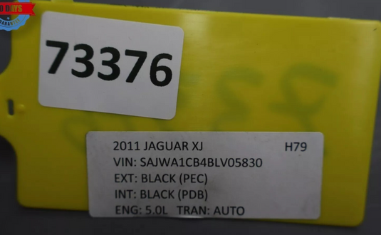 10-19 Jaguar XJ XJL X351 Rear Tailgate Trunk Lid Shell Black AW9340110AD Oem