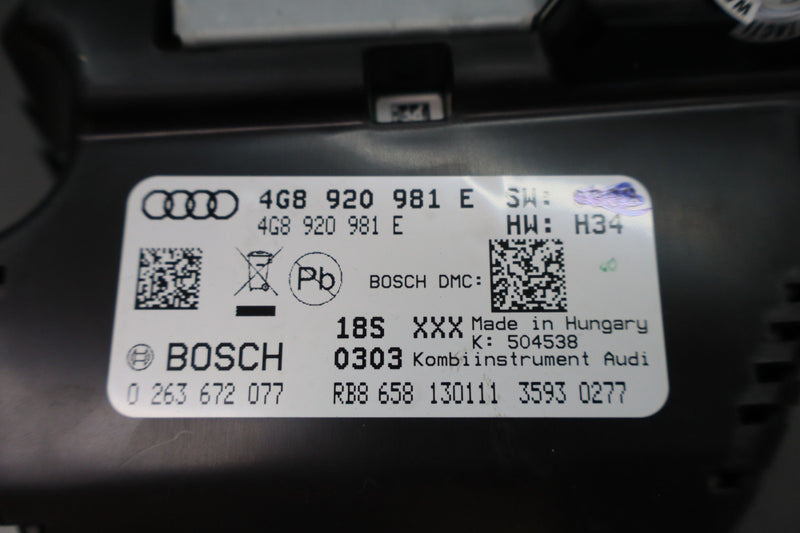 Load image into Gallery viewer, 2012 Audi A6 A7 Quattro Dash Instrument Cluster Gauge Speedometer Black Oem
