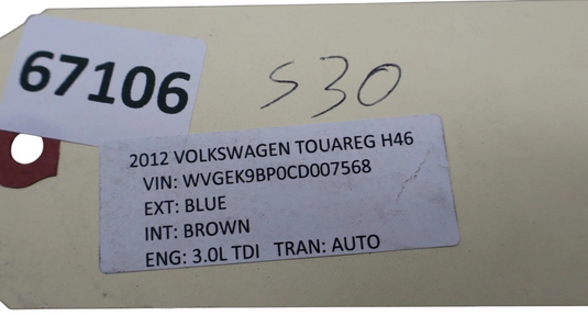 11-14 Volkswagen VW Touareg Front Right Passenger Side Interior Door Panel Oem