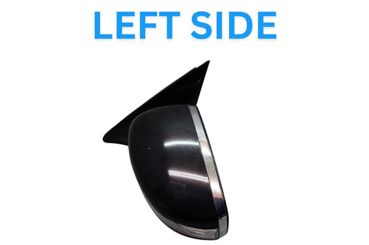 11-13 Hyundai Equus Front Left Side Rear View Door Mirror Assembly Black Oem