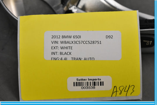 12-19 BMW F12 640i 650i Left Driver Side Seat Backrest Recline Switch Oem