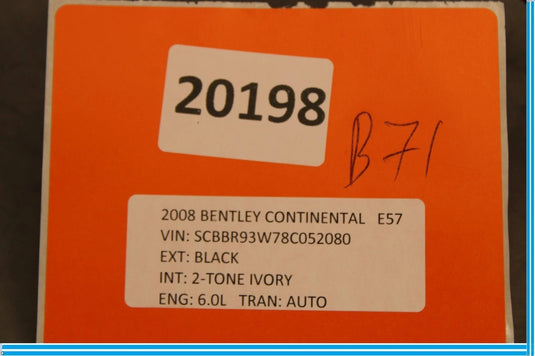 06-12 Bentley Continental Rear Right Passenger Side Door Wire Wiring Harness Oem