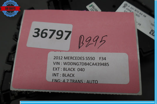 07-14 Mercedes W221 S550 S63 AMG CL550 Front Right Side Seat Control Switch Oem