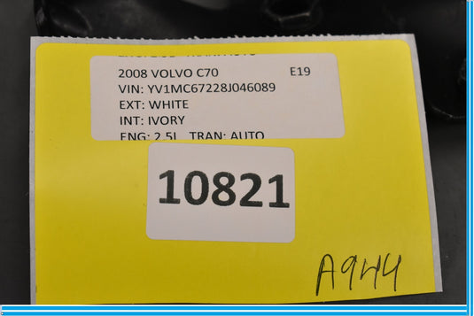 06-13 Volvo C70 Convertible Right Side Roof Hinge Bracket Oem