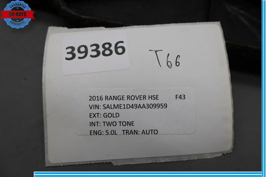 07-12 Land Rover Range Rover Rear Right Side Trunk Cargo Floor Carpet Cover Oem