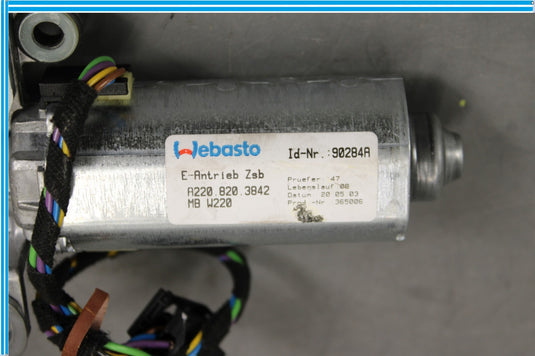 00-06 Mercedes S500 S600 Moonroof Sunroof Sun Roof Regulator Motor Oem