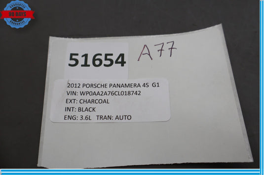 10-16 Porsche Panamera Rear Right Passenger Side Trunk Tailgate Cover Oem