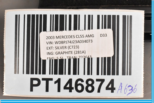 00-06 Mercedes CL500 CL55 AMG W215 Front Right Seat Memory Control Module Oem