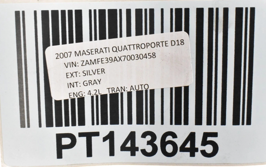 03-08 Maserati Quattroporte Front Right Side Spindle Knuckle Hub 980139893 Oem