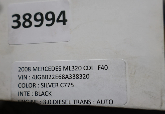 06-08 Mercedes W164 ML320 ML500 Base Rear Bumper Cover Assembly Silver Oem