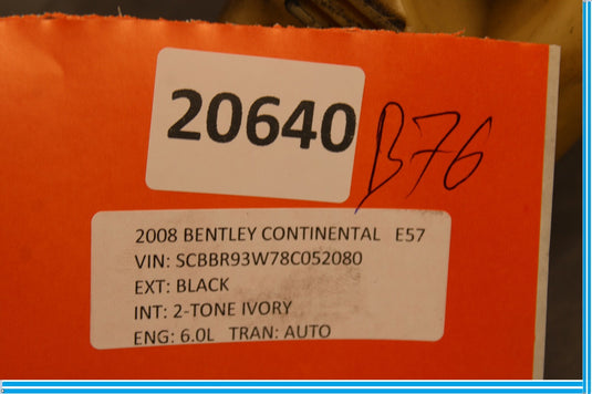 03-12 Bentley Continental Power Steering Pump Reservoir Oem