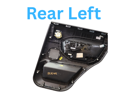 12-19 Range Rover Evoque L538 Rear Left Door Trim Panel Assembly Black Oem