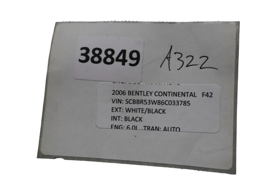 06-12 Bentley Continental Flying Spur Front Left & Right Seat Headrest Guide Oem
