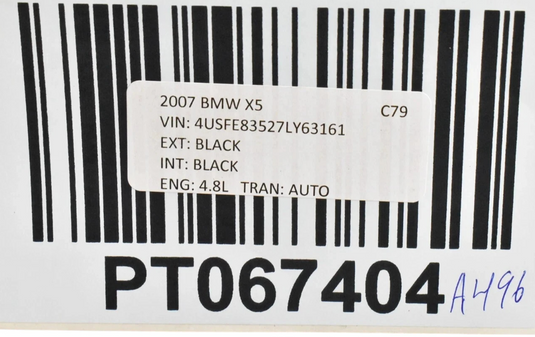 07-21 BMW X5 X6 E70 Engine Start Stop Push Button Dash Ignition Switch Oem