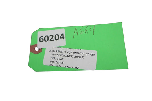 03-10 Bentley Continental GT Rear Center Console A/C Air Vent Trim Black Oem