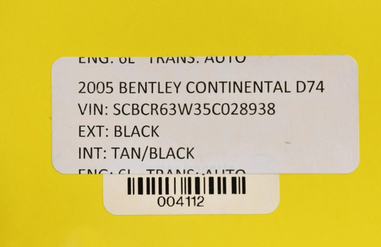 03-06 Bentley Continental Front Right Side Seat Lower Bottom Cushion Oem