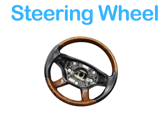 07-10 Mercedes-Benz S600 CL550 4 Spoke Steering Wheel Black W/ Paddles Wood Oem
