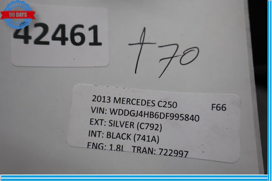 12-14 Mercedes C250 C350 Front Dash Dashboard Molding Trim Cover Black Oem