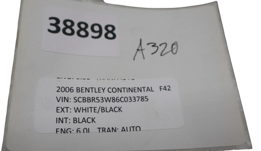 06-12 Bentley Continental Rear Right Door Lock Latch Key Go Actuator Black Oem