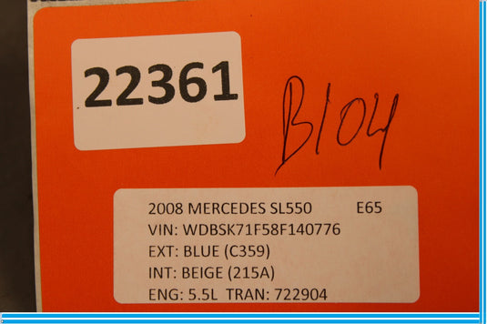 03-12 Mercedes R230 SL550 SL500 Alarm Anti Theft Locking Control Module Oem