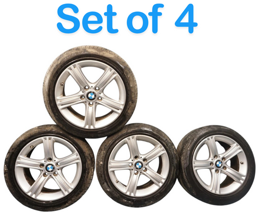12-18 BMW 320i 328i F30 7.5Jx17 Alloy Wheel Rim W/ Tyre Set of 4 6796242 Oem