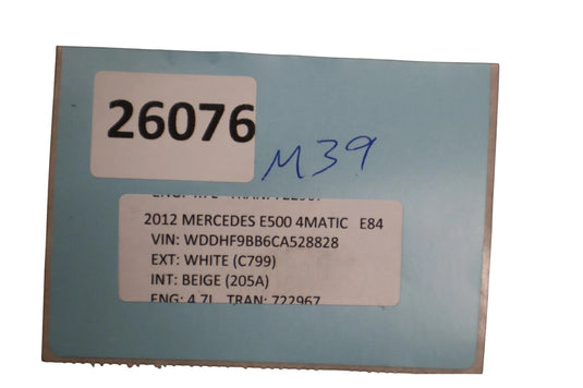 10-14 Mercedes W21 E350 E500 Front Right Side Door Exterior Rear View Mirror OEM