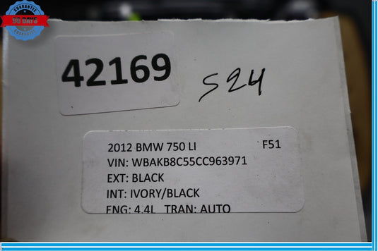 09-15 BMW 740Li 750i Front Right Passenger Side Interior Door Panel Assembly Oem